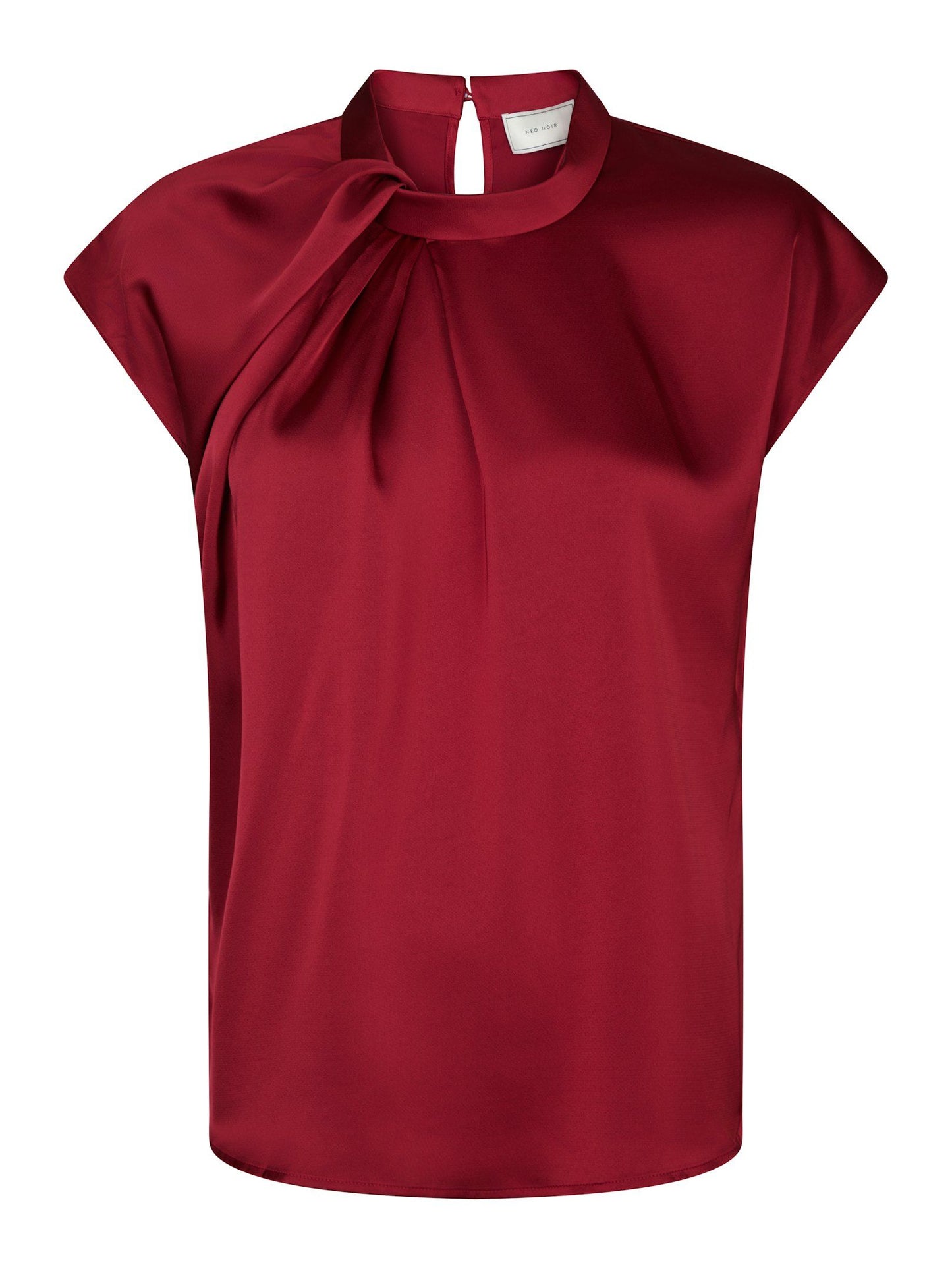 Neo Noir Fleur Drapy Satin Blouse