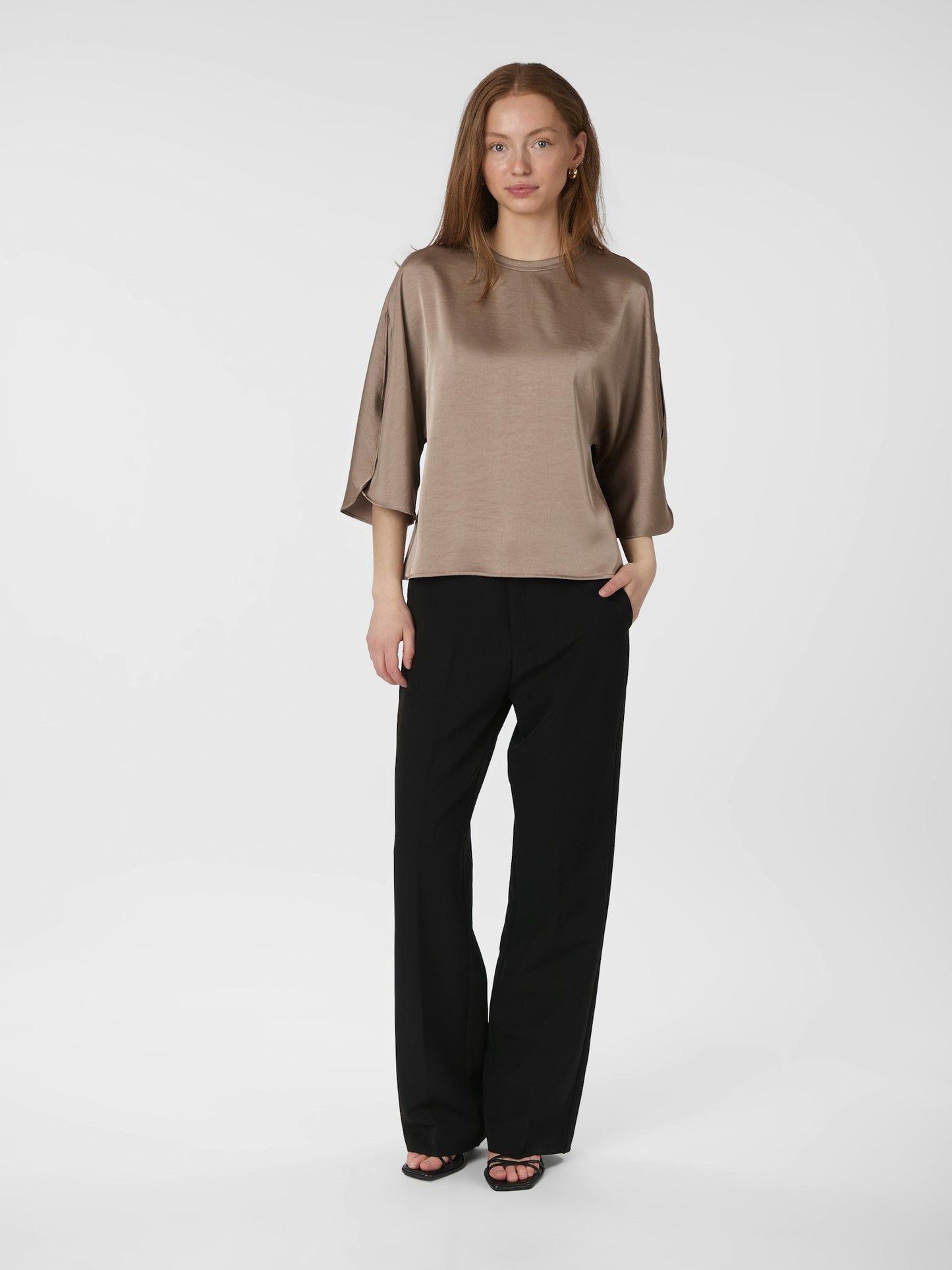 Neo Noir Liora Heavy Sateen Blouse