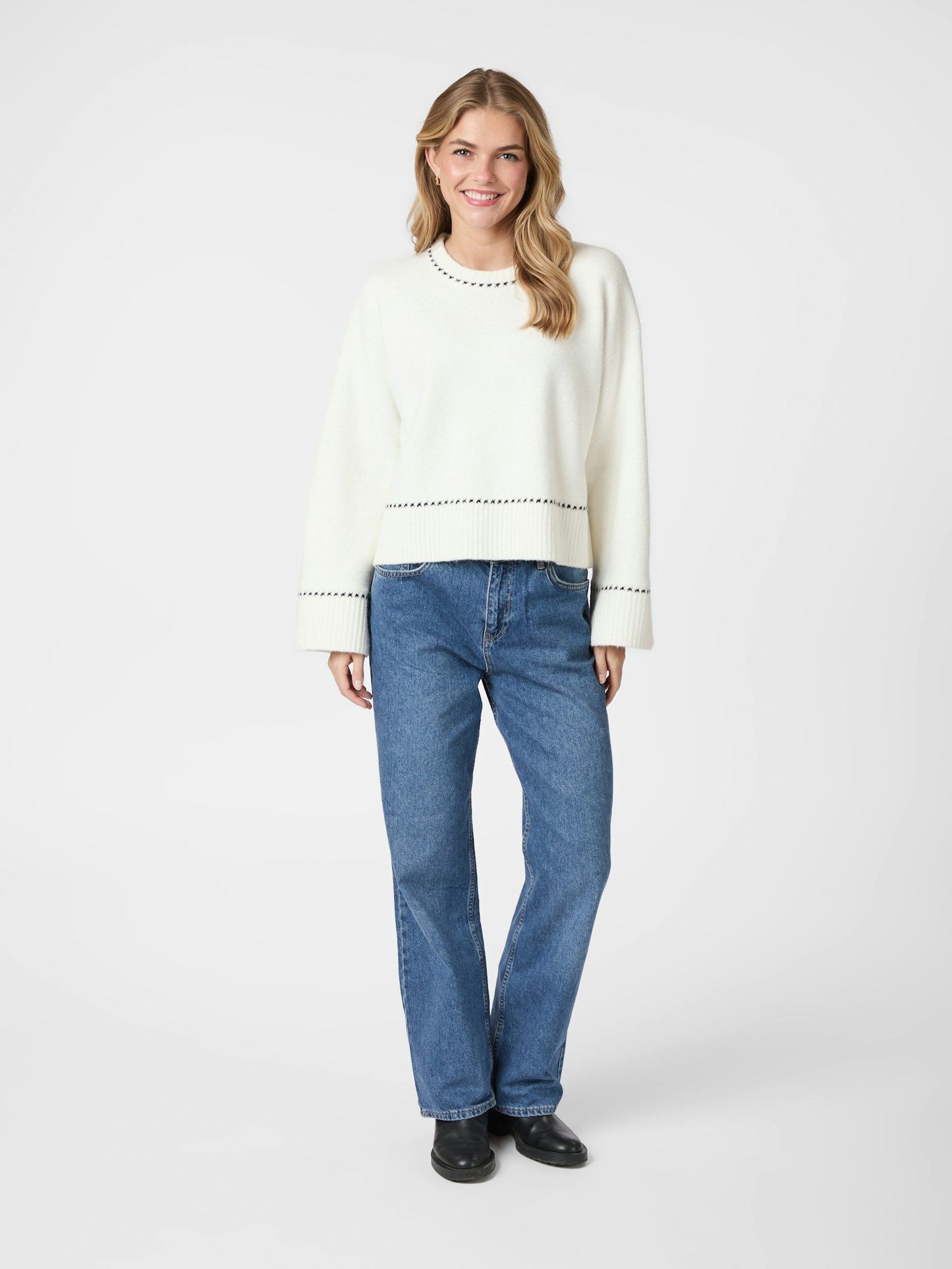 Neo Noir Roeme Knit Stich Blouse
