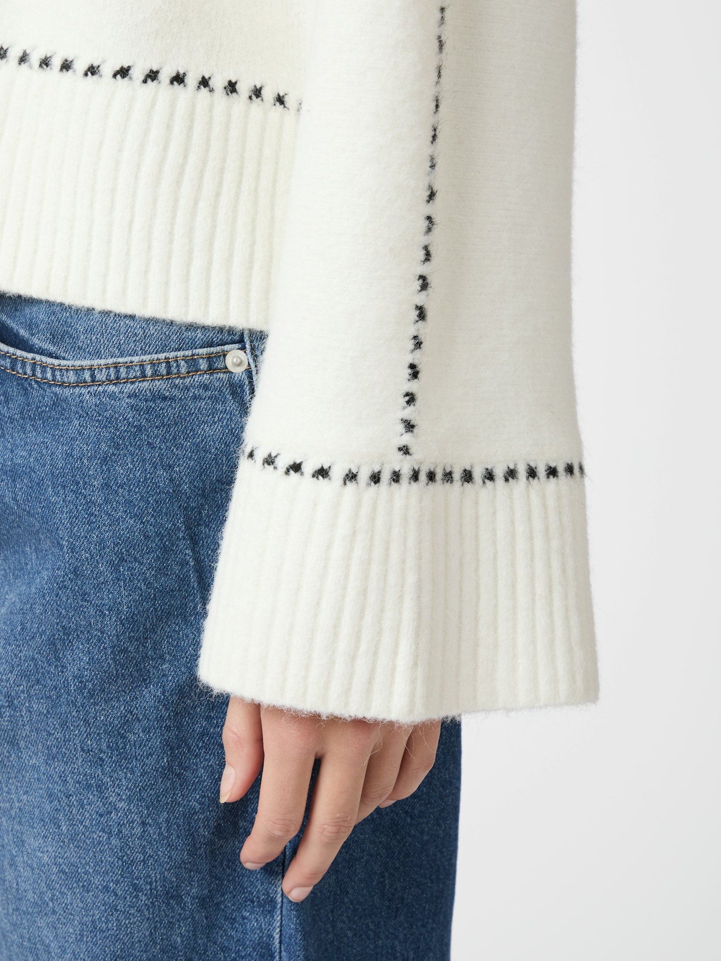 Neo Noir Roeme Knit Stich Blouse
