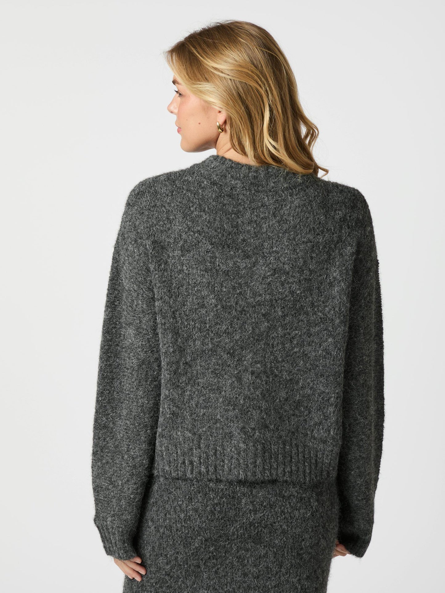 Neo Noir Taura Fluffy Knit Cardigan