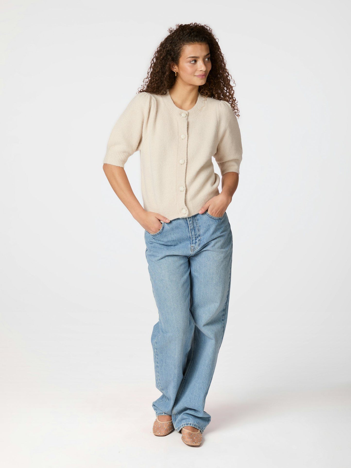 Neo Noir Trudy Deco Knit Kofta