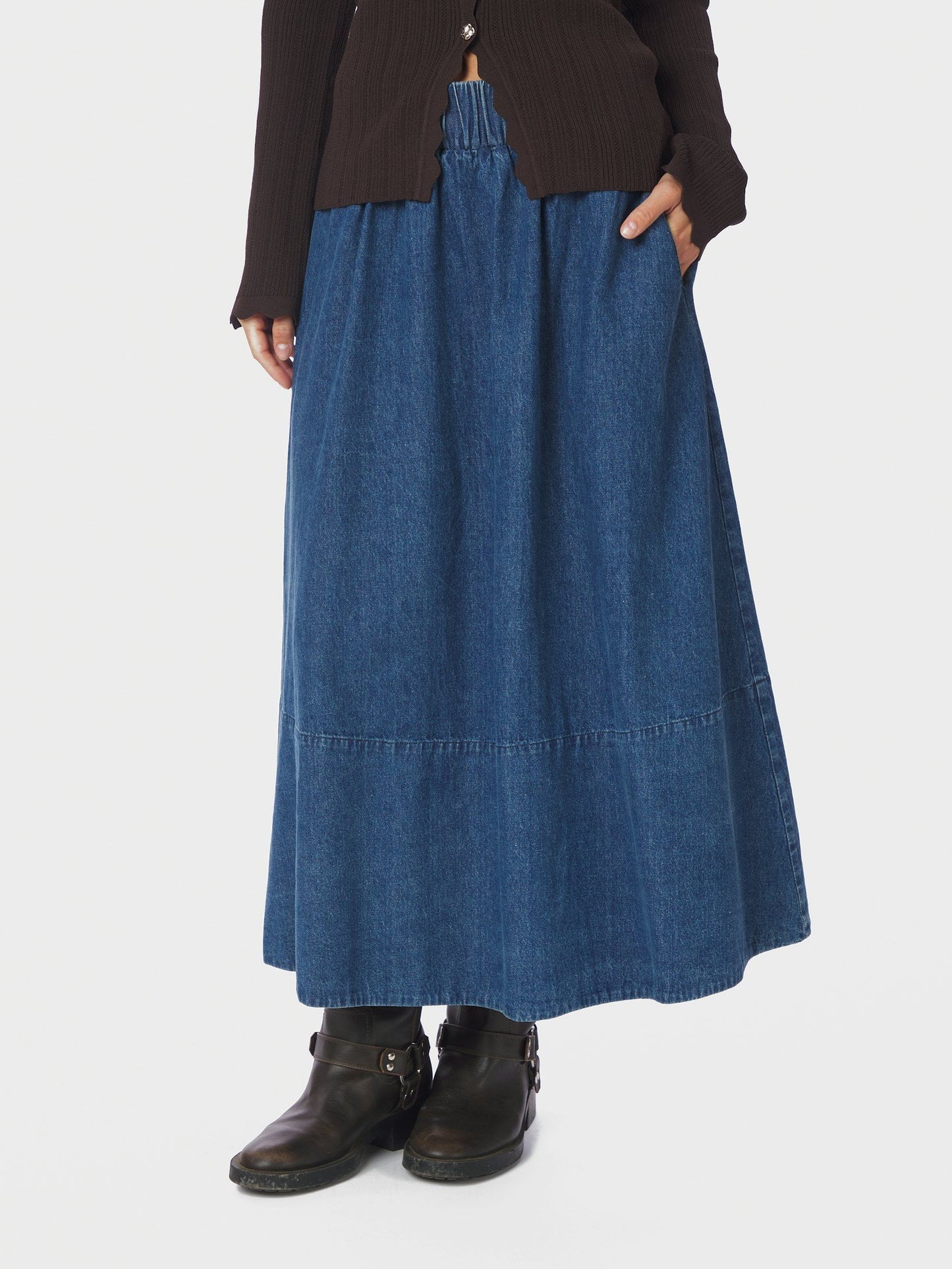 Neo Noir Yara Denim Skirt