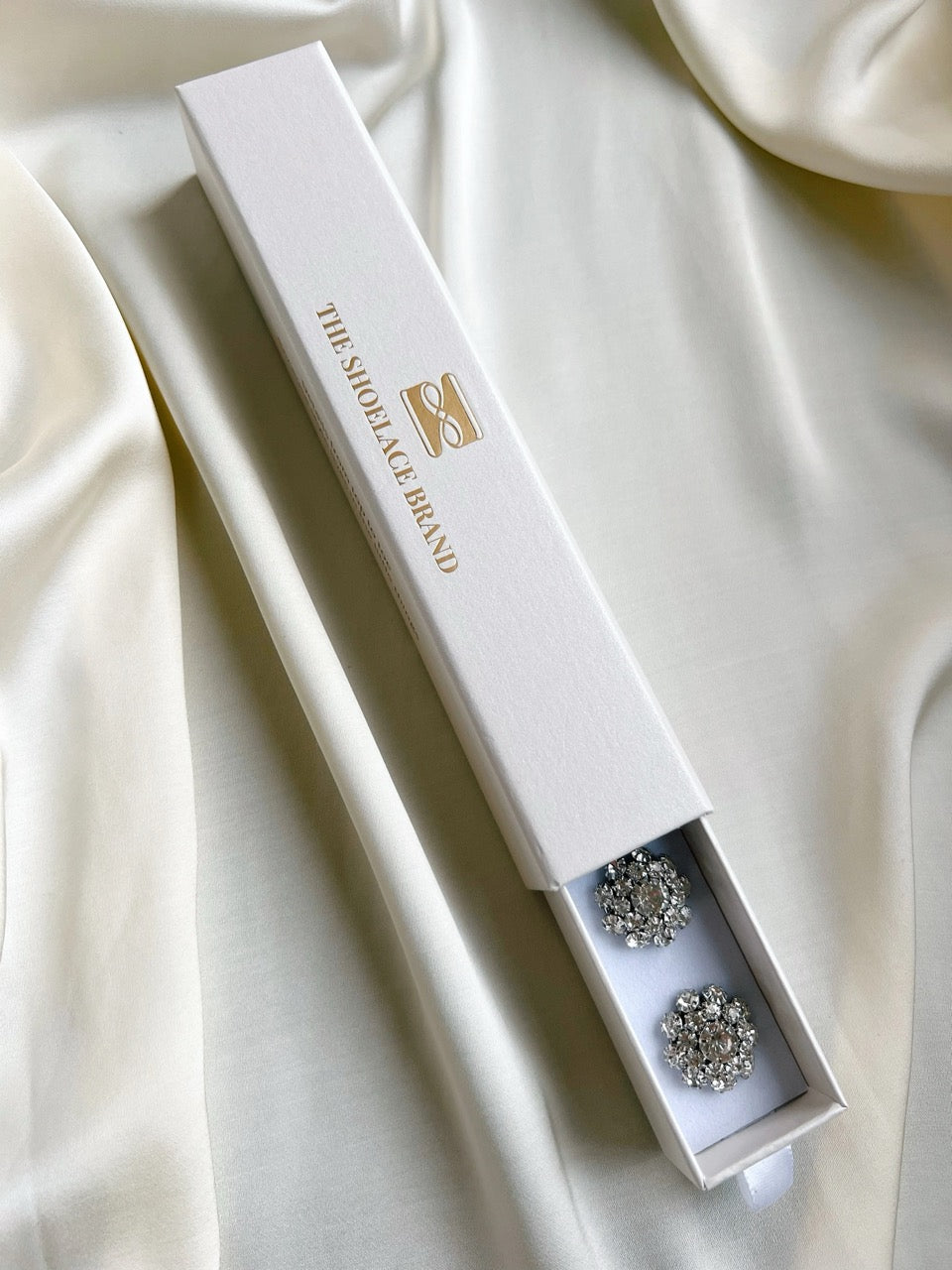 Olivia Crystal Flower Button Charm