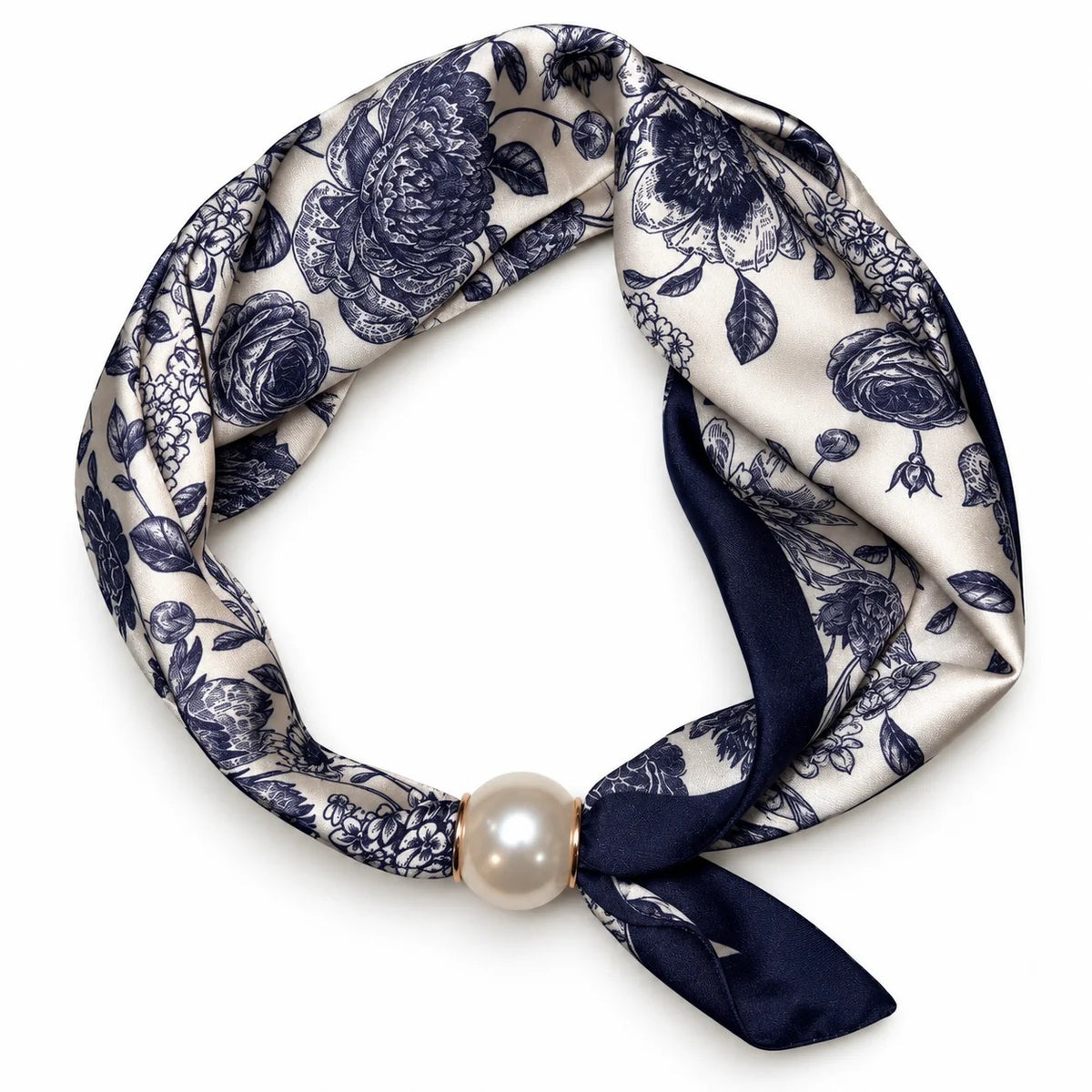 Shoelace Brand Scarf Blue Floral
