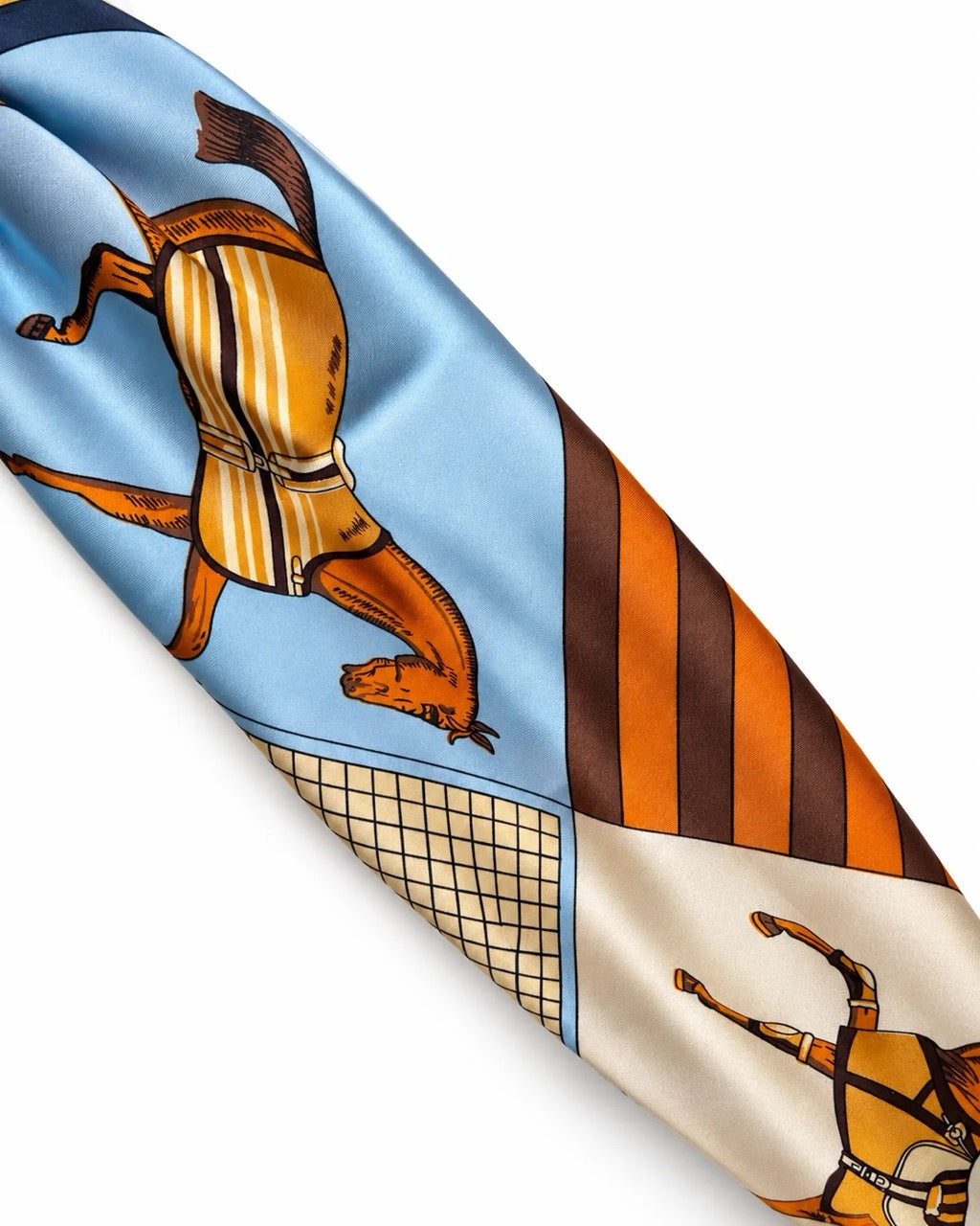 Shoelace Brand Scarf Horse Print