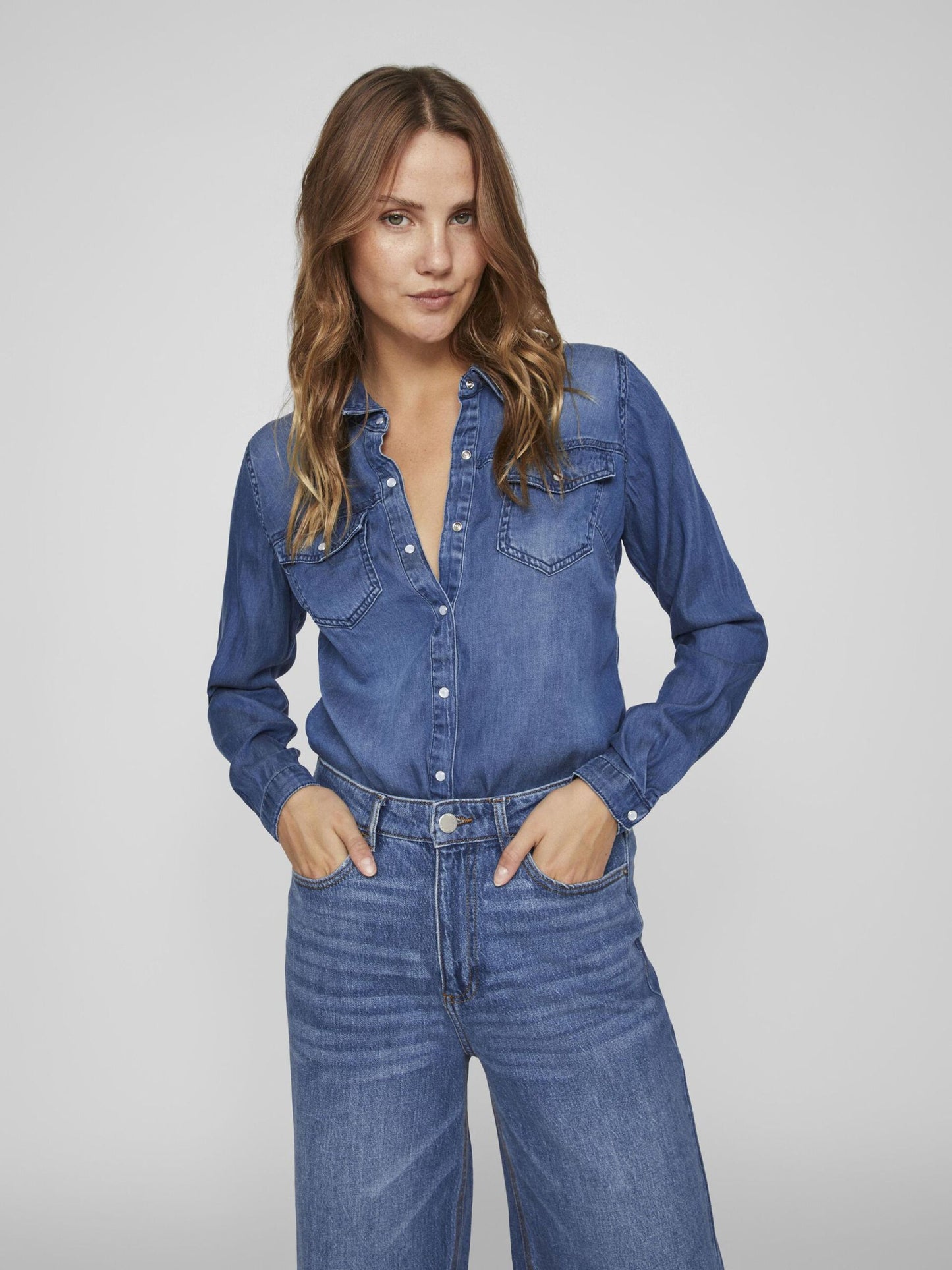 Vila Vibista Denim Skjorta