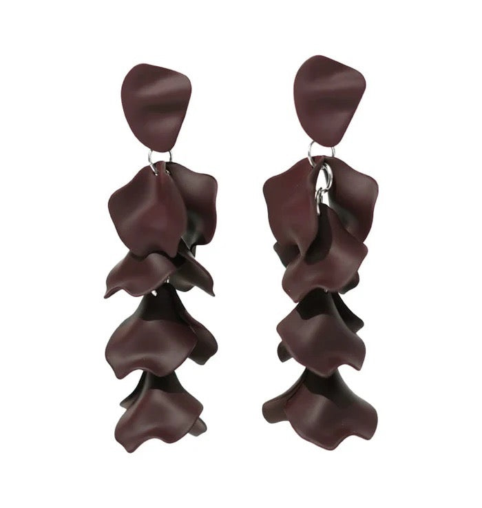 WOS Flake Earrings Deep Purple