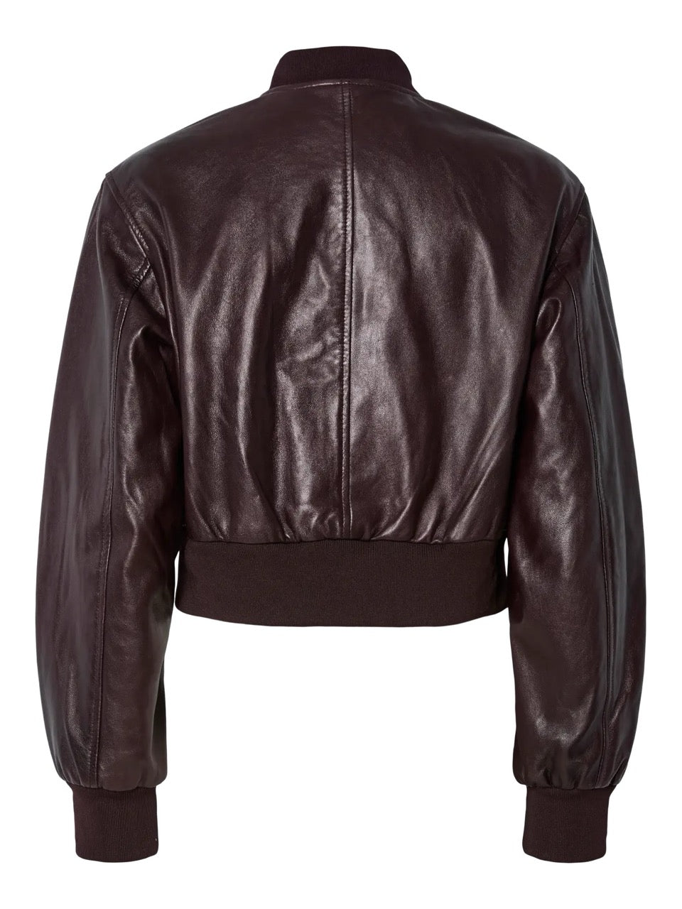YAS Kala Bomber Leather Jacket
