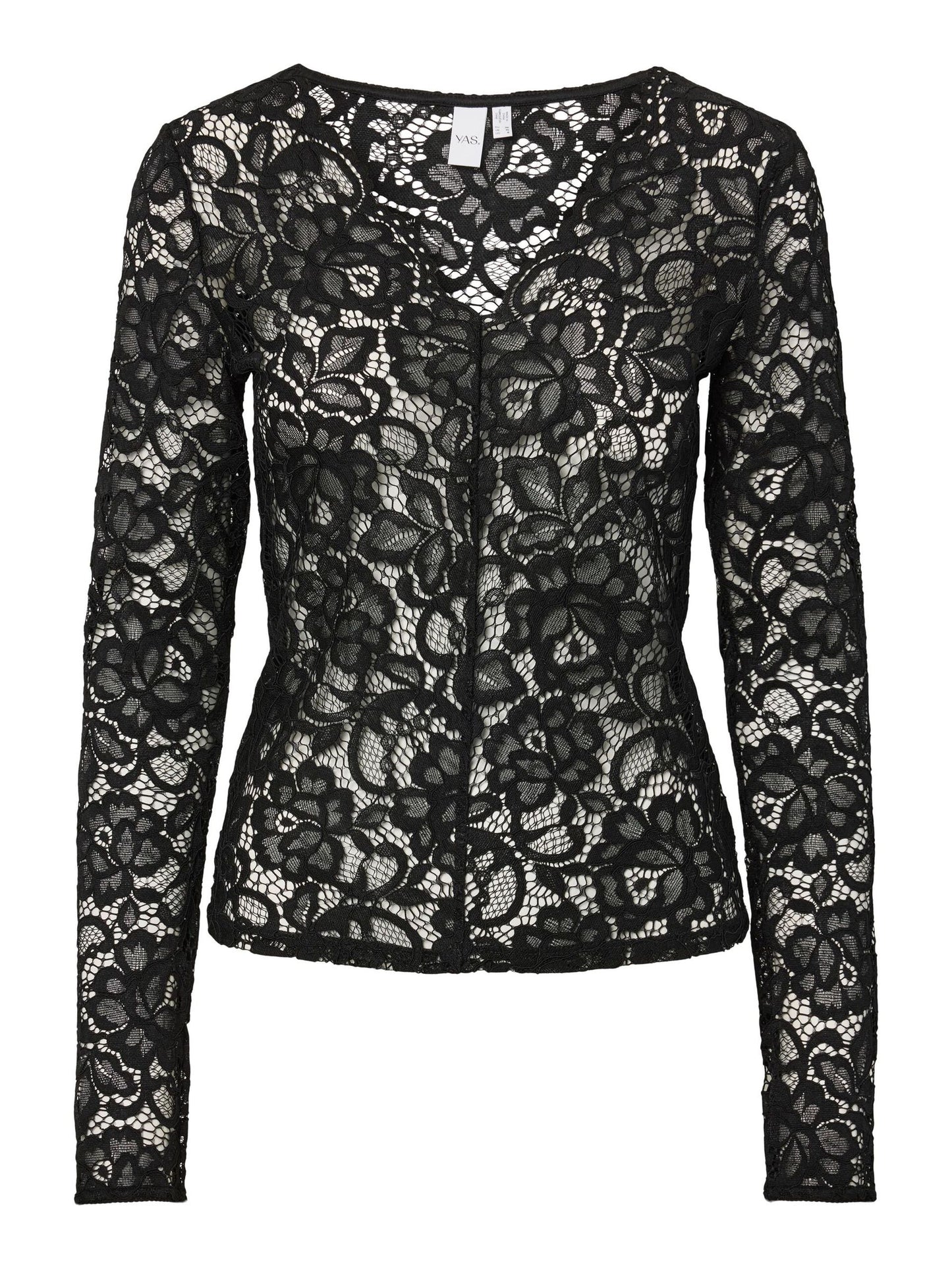 YAS Lacey V-Neck Lace Top