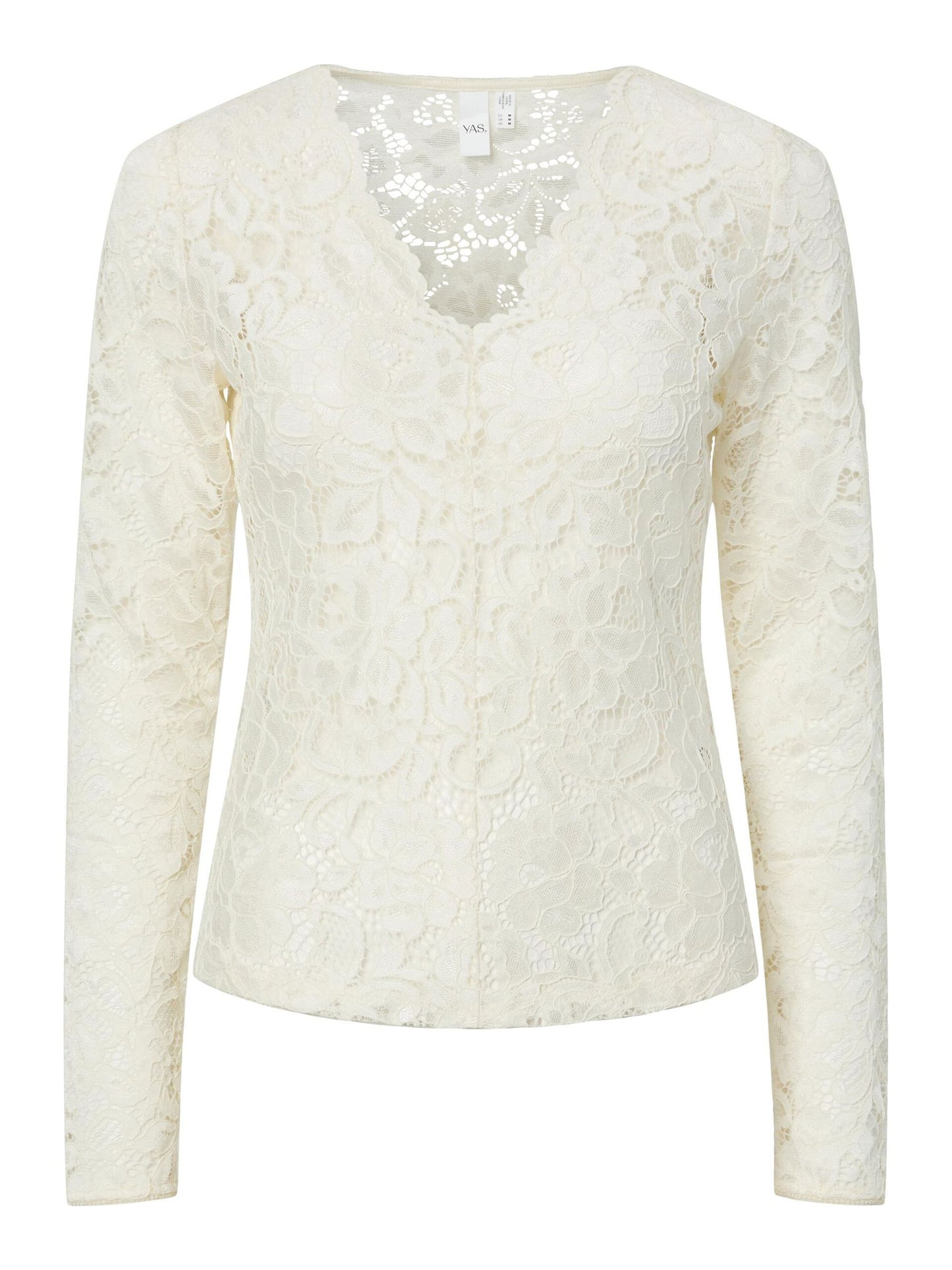 YAS Lacey V-Neck Lace Top