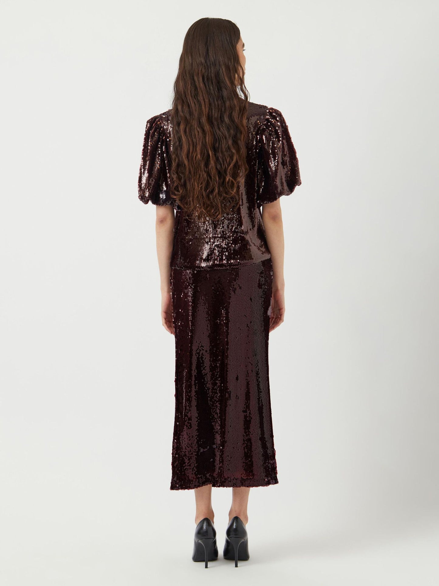 YAS Royalina Sequin Skirt