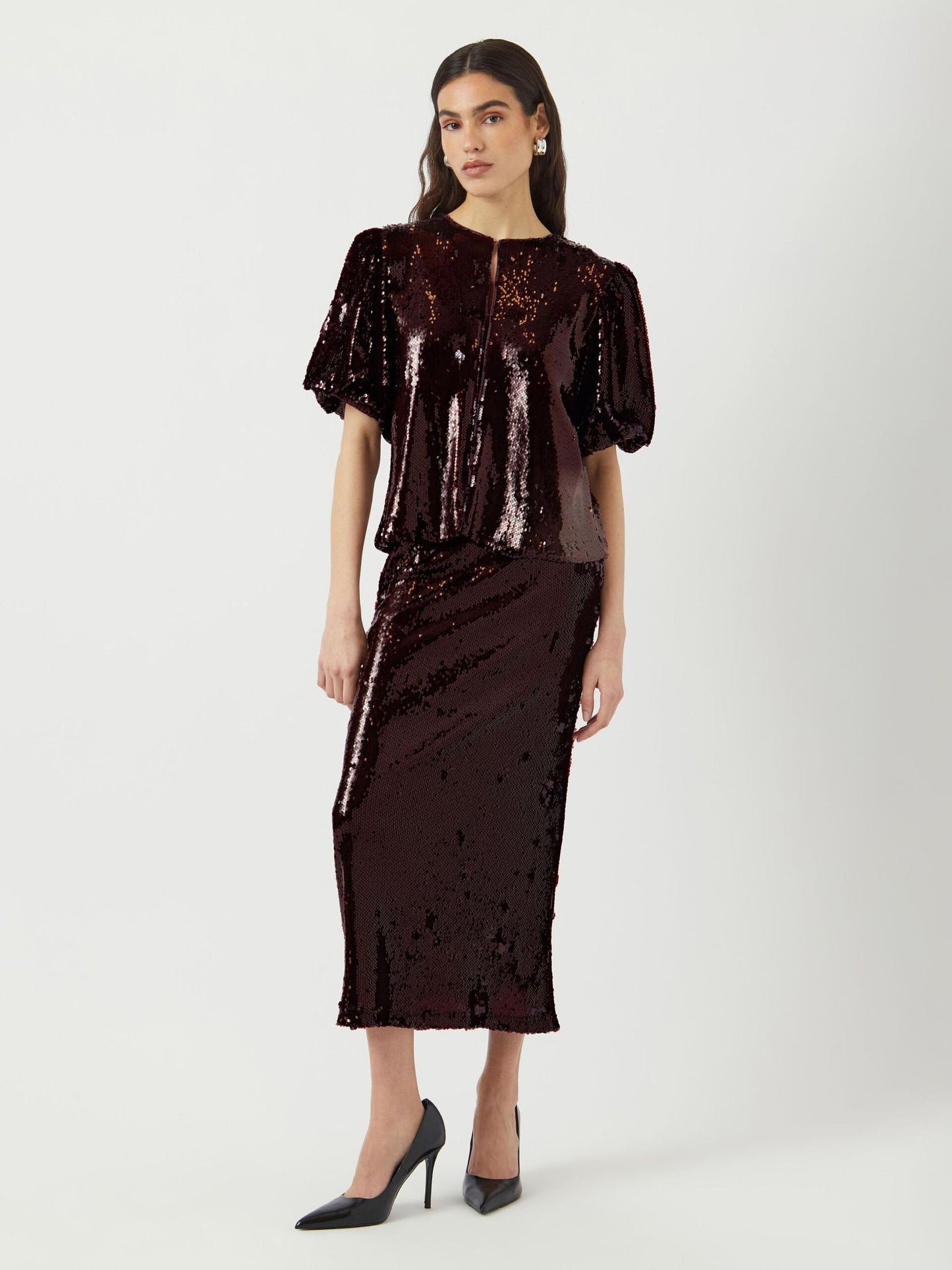 YAS Royalina Sequin Skirt