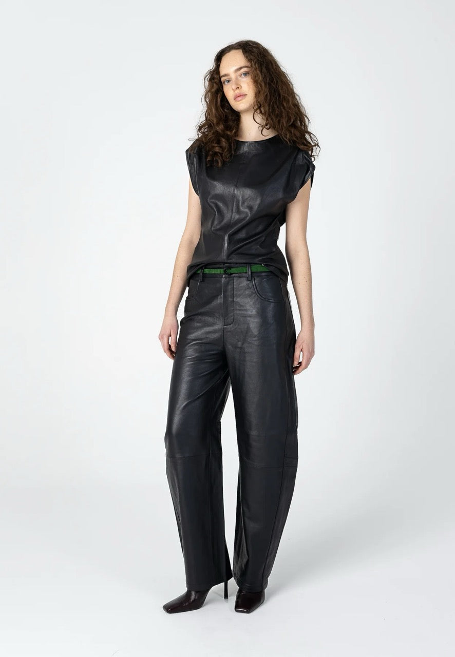Coster Copenhagen Draped Leather Top