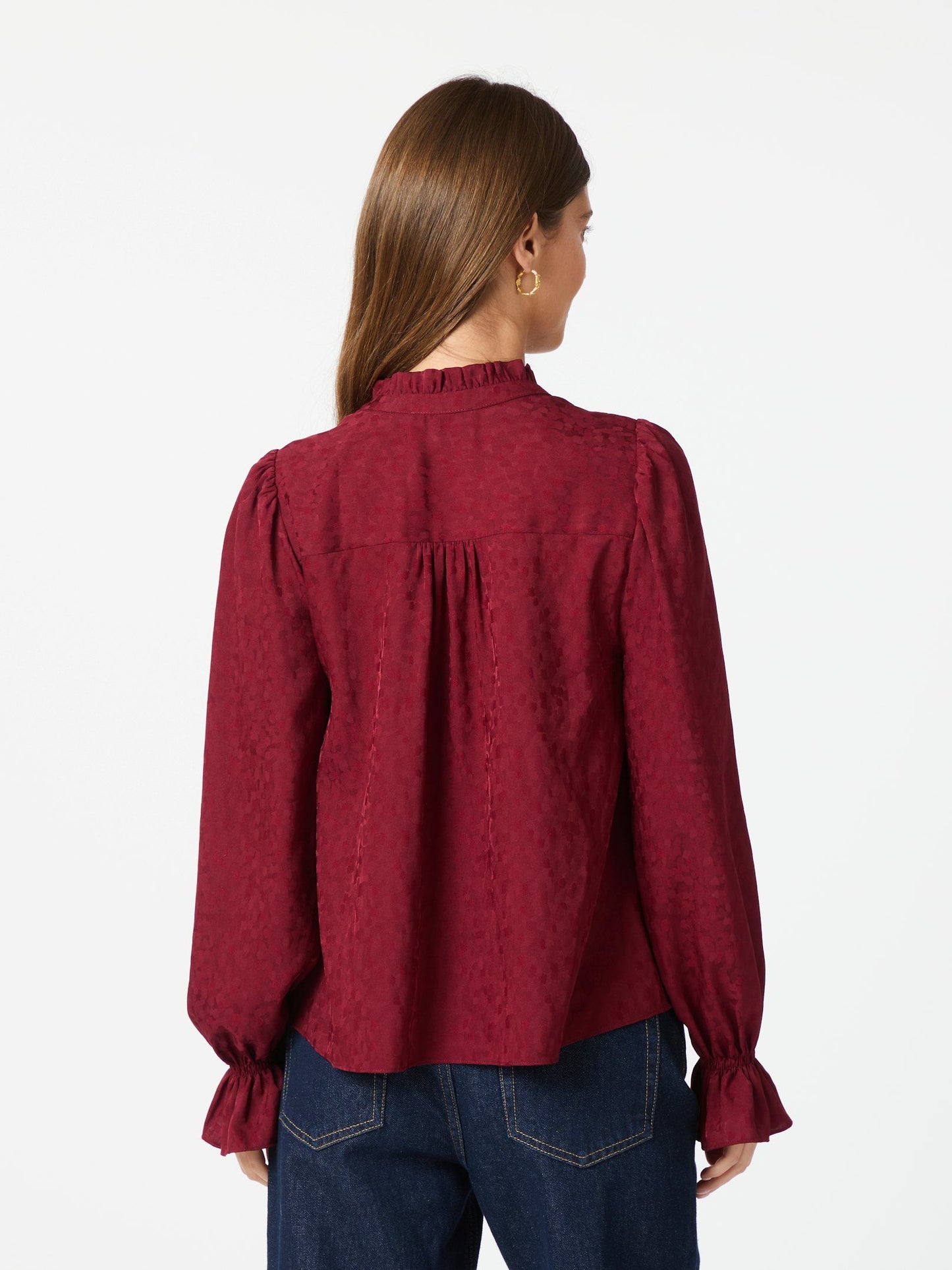 Neo Noir Amara Jacquard Dot Blus