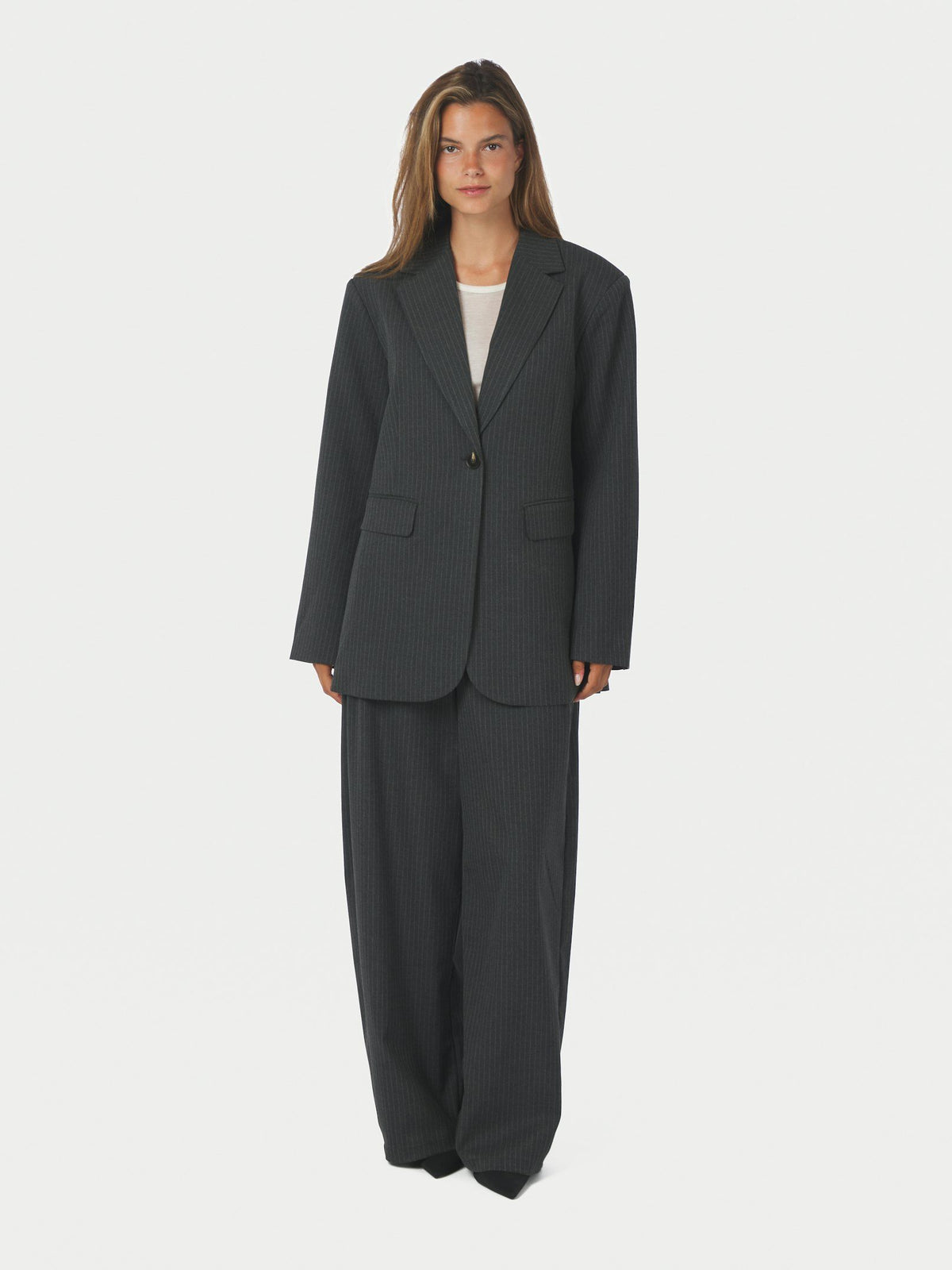Neo Noir Aarielle Slim Pinstripe Blazer