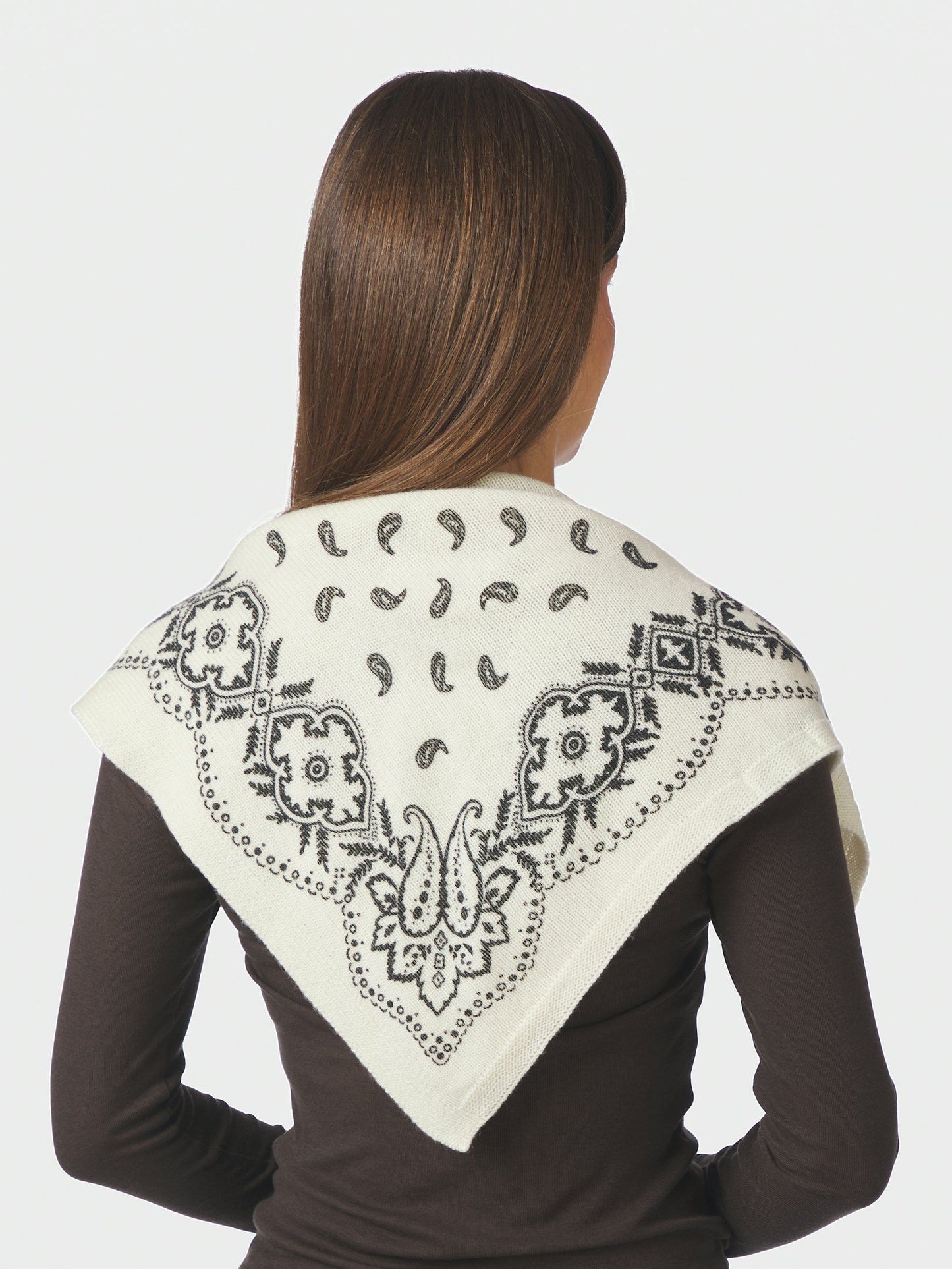 Neo Noir Adelina Paisley Knit Scarf