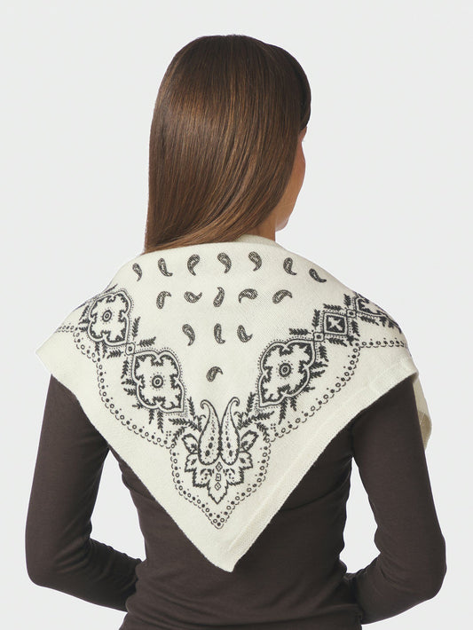 Neo Noir Adelina Paisley Knit Scarf