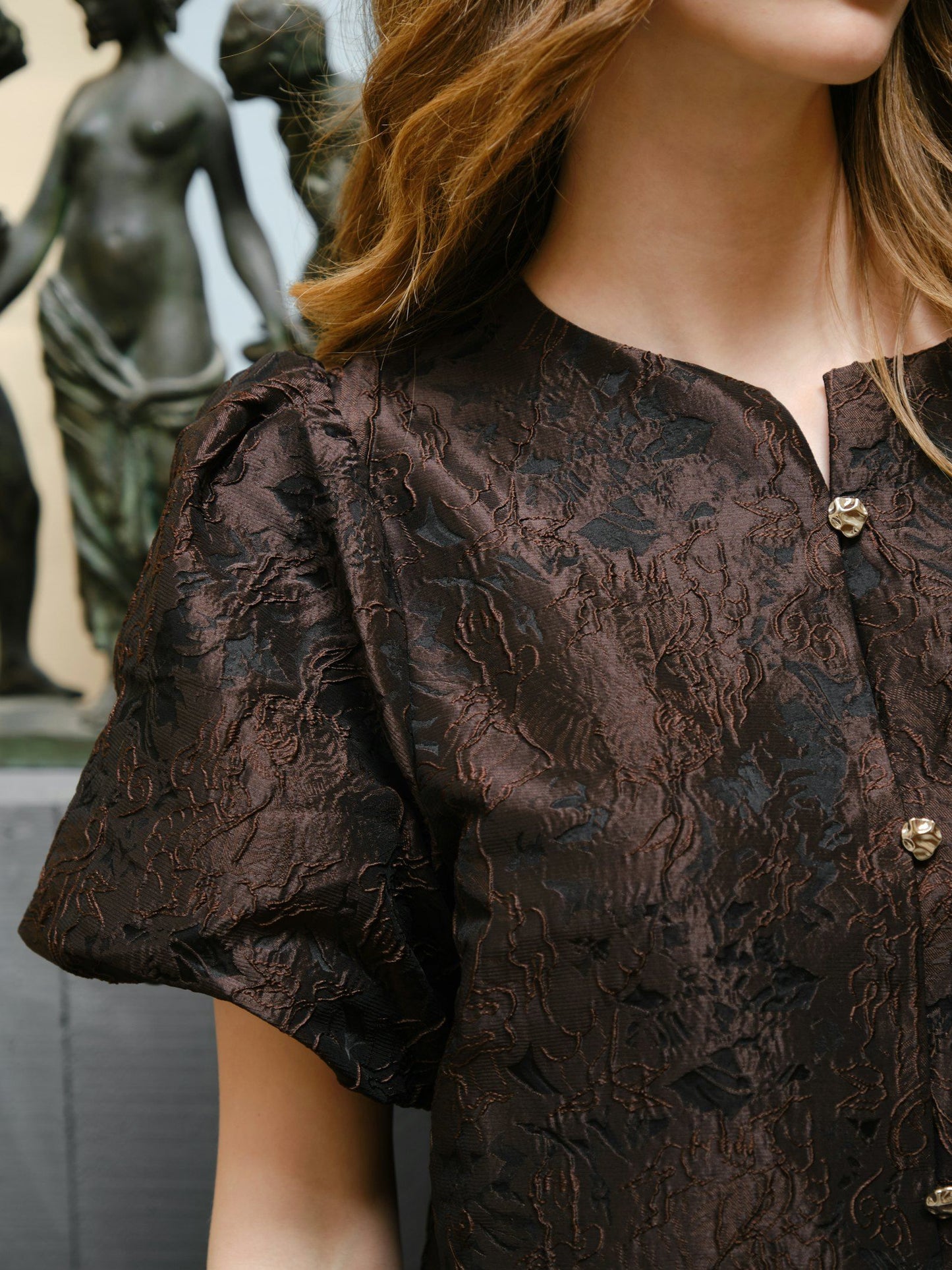 Neo Noir Aisa Brocade Blouse