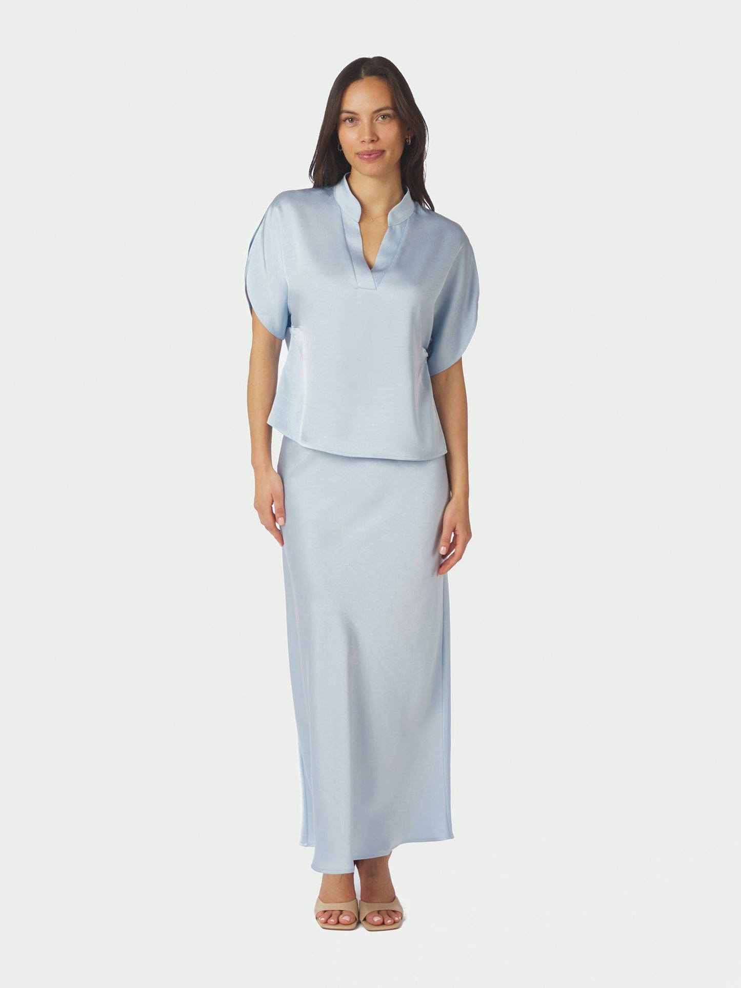 Neo Noir Anelle Heavy Sateen Blouse