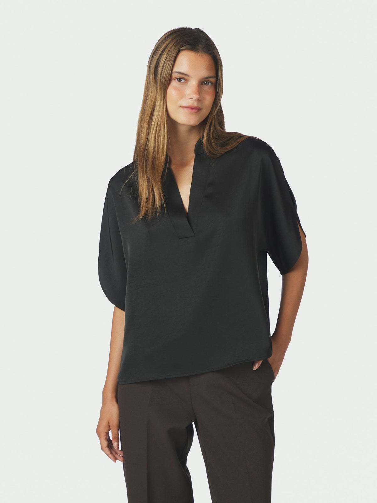 Neo Noir Anelle Sateen Blouse