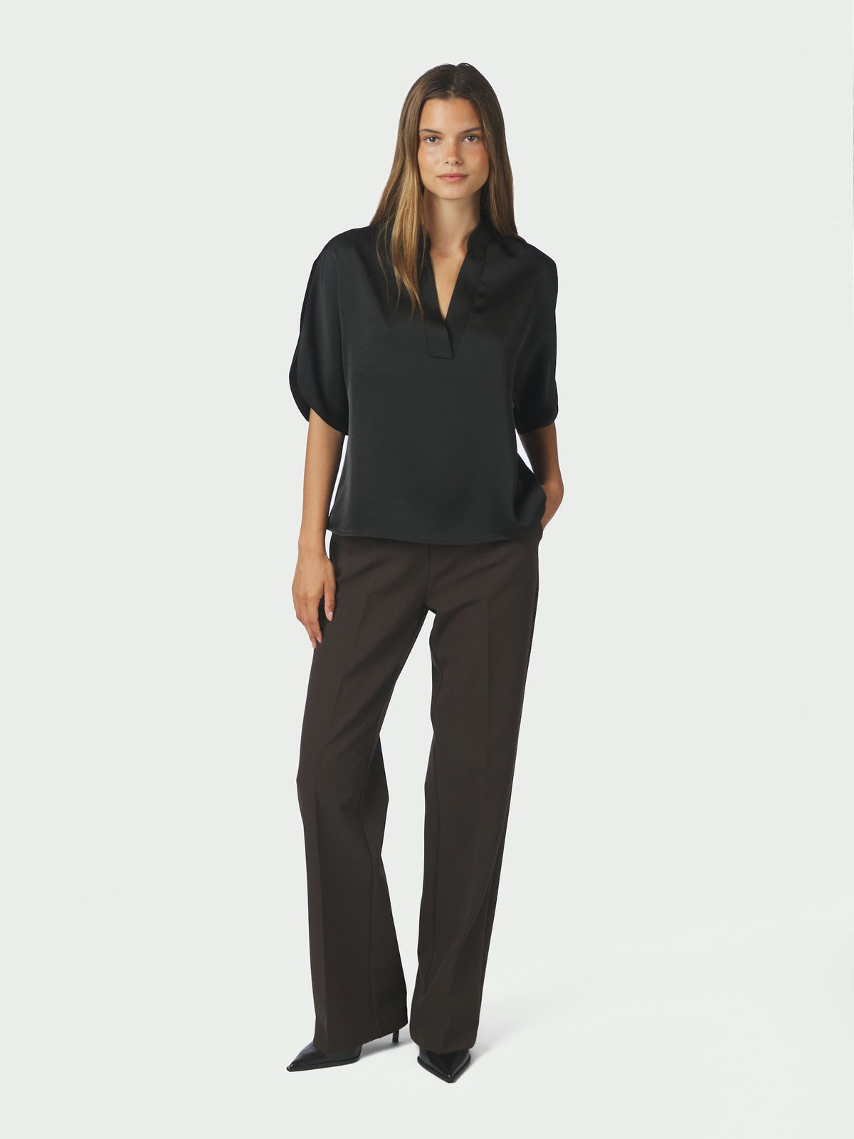 Neo Noir Anelle Sateen Blouse