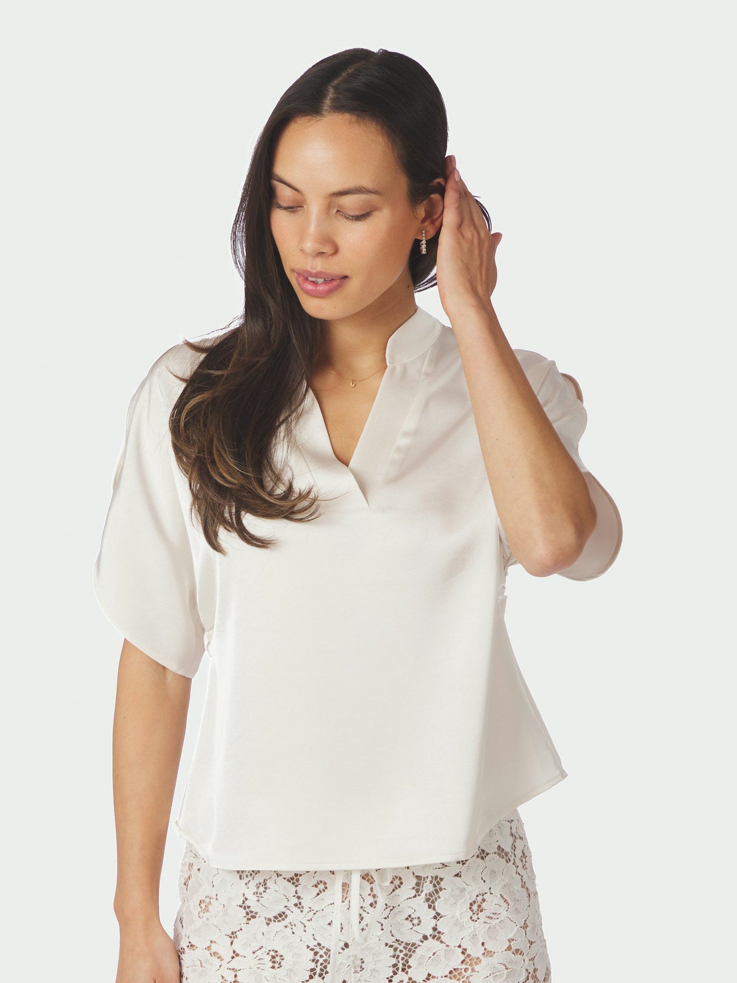 Neo Noir Anelle Heavy Sateen Blouse