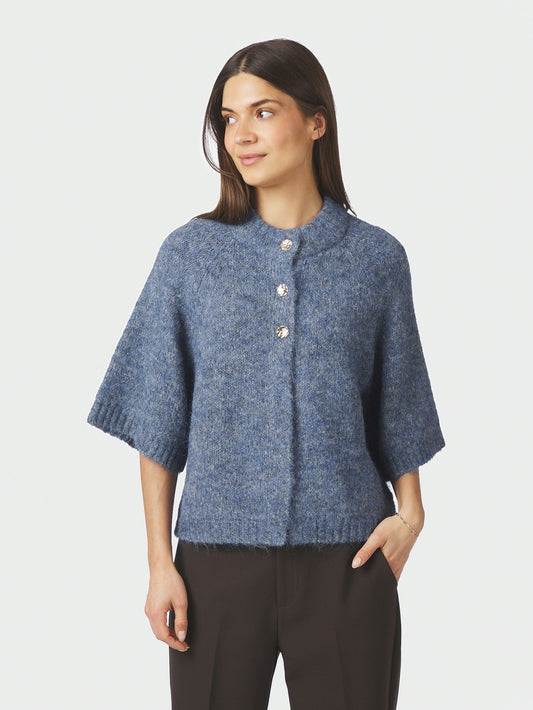 Neo Noir Benuta Fluffy Knit Cardigan