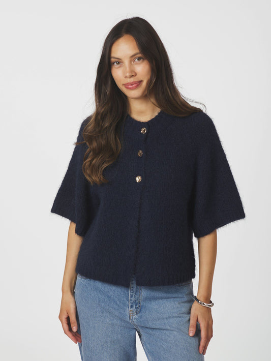 Neo Noir Benuta Fluffy Knit Cardigan