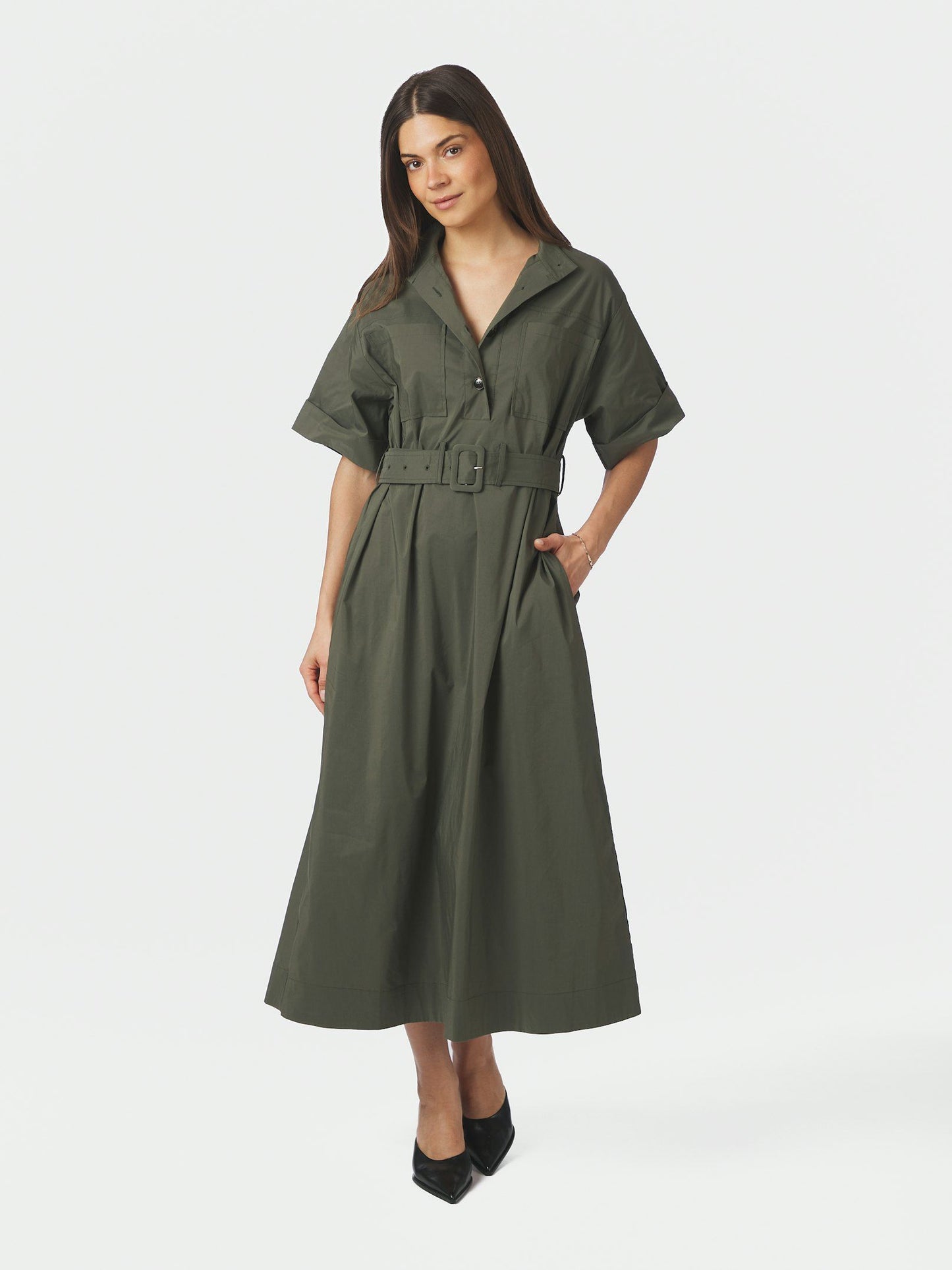 Neo Noir Cina Poplin Dress