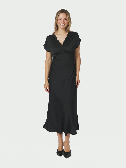 Neo Noir Clarita Sateen Dress