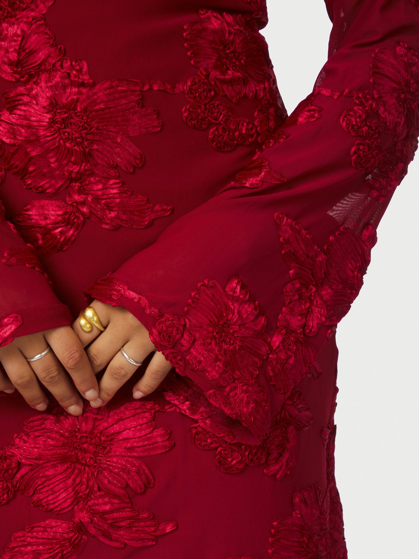 Neo Noir Dirina Flower Mesh Dress