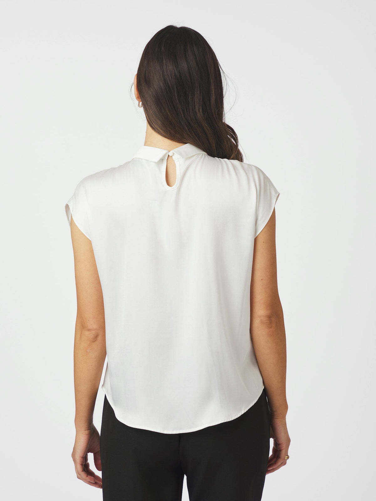 Neo Noir Fleur Drapy Satin Blouse
