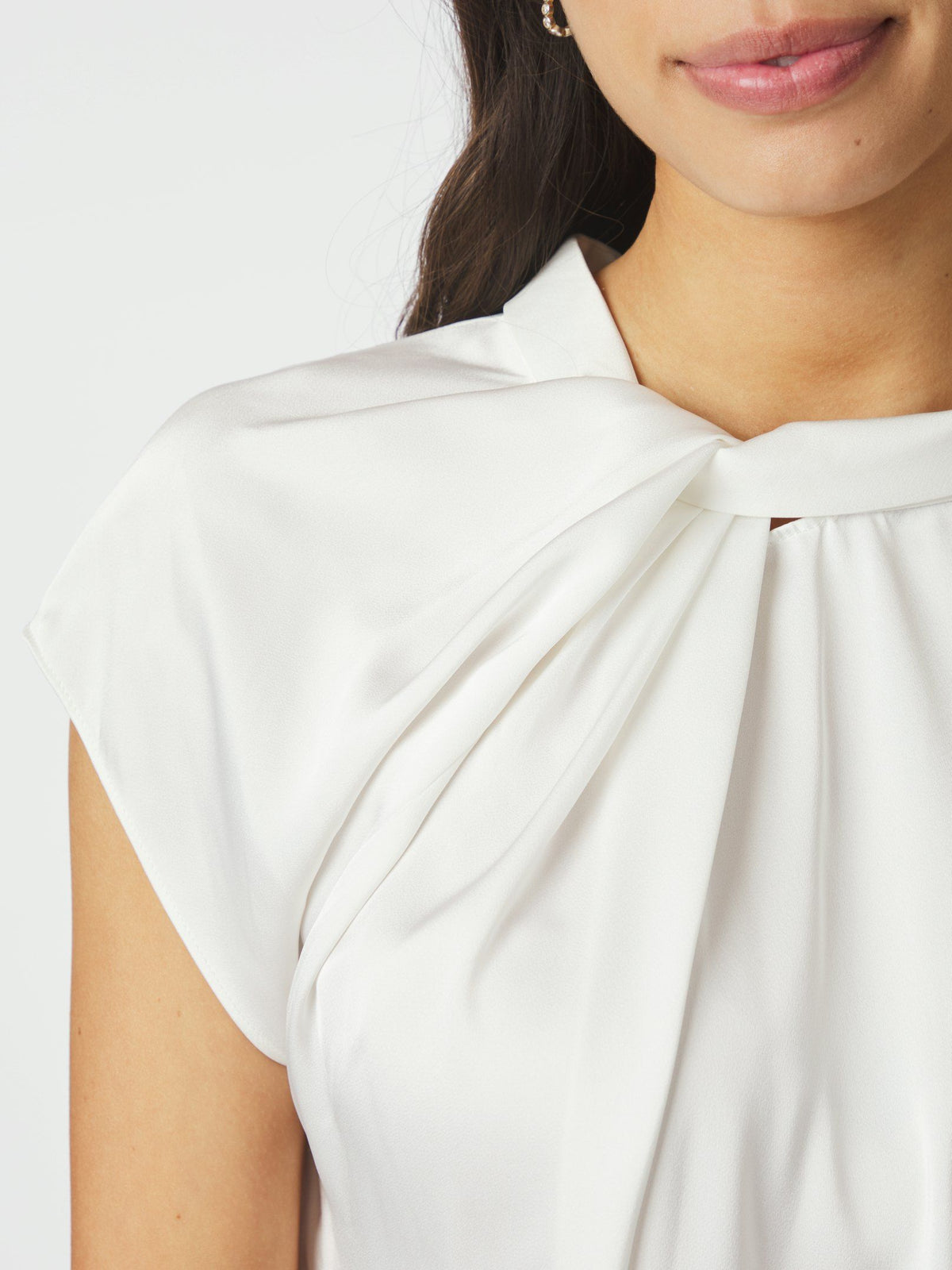Neo Noir Fleur Drapy Satin Blouse