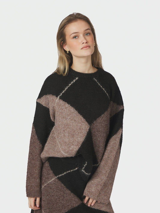 Neo Noir Inga Check Knit