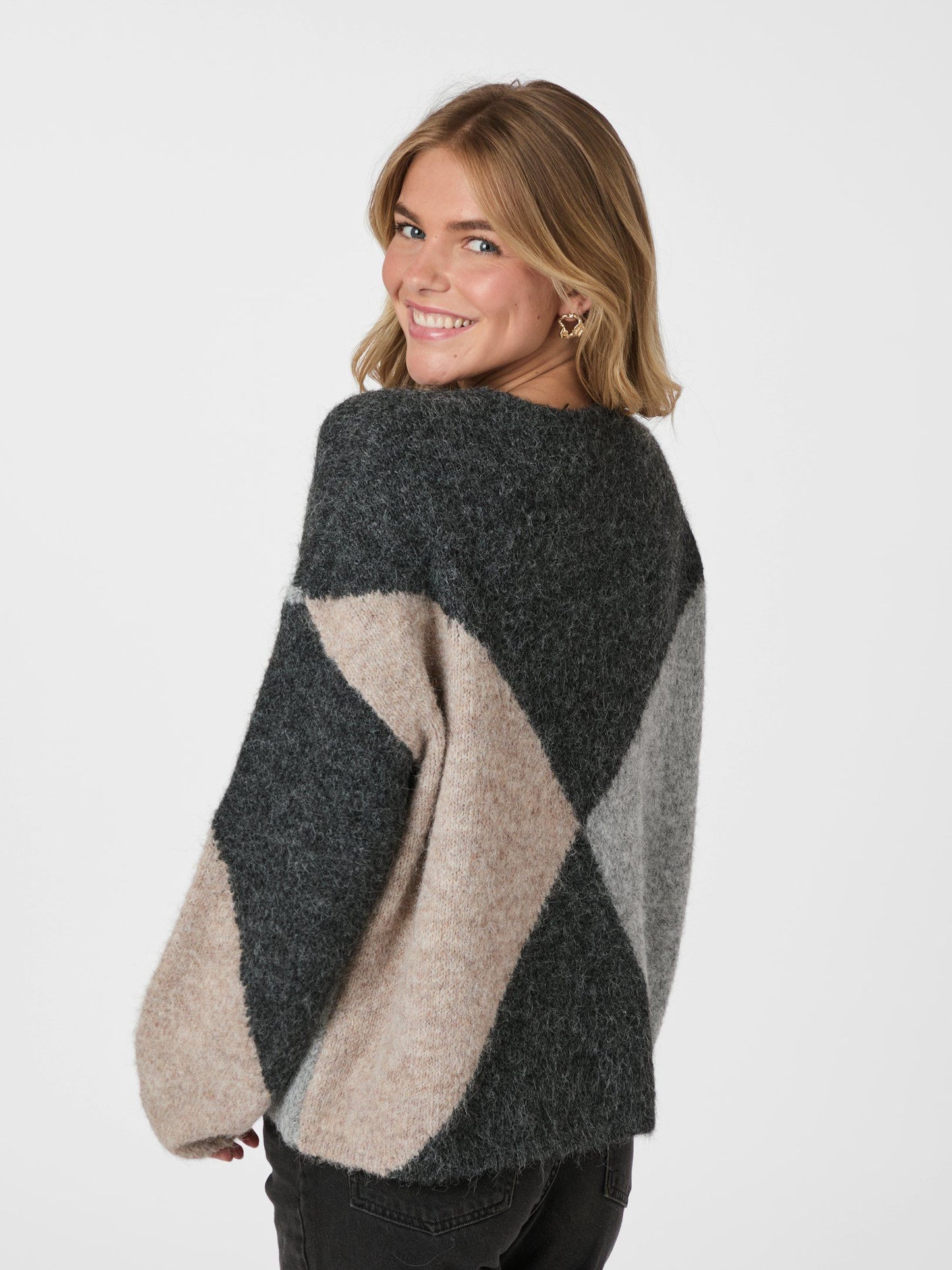 Neo Noir Inga Check Knit Blouse