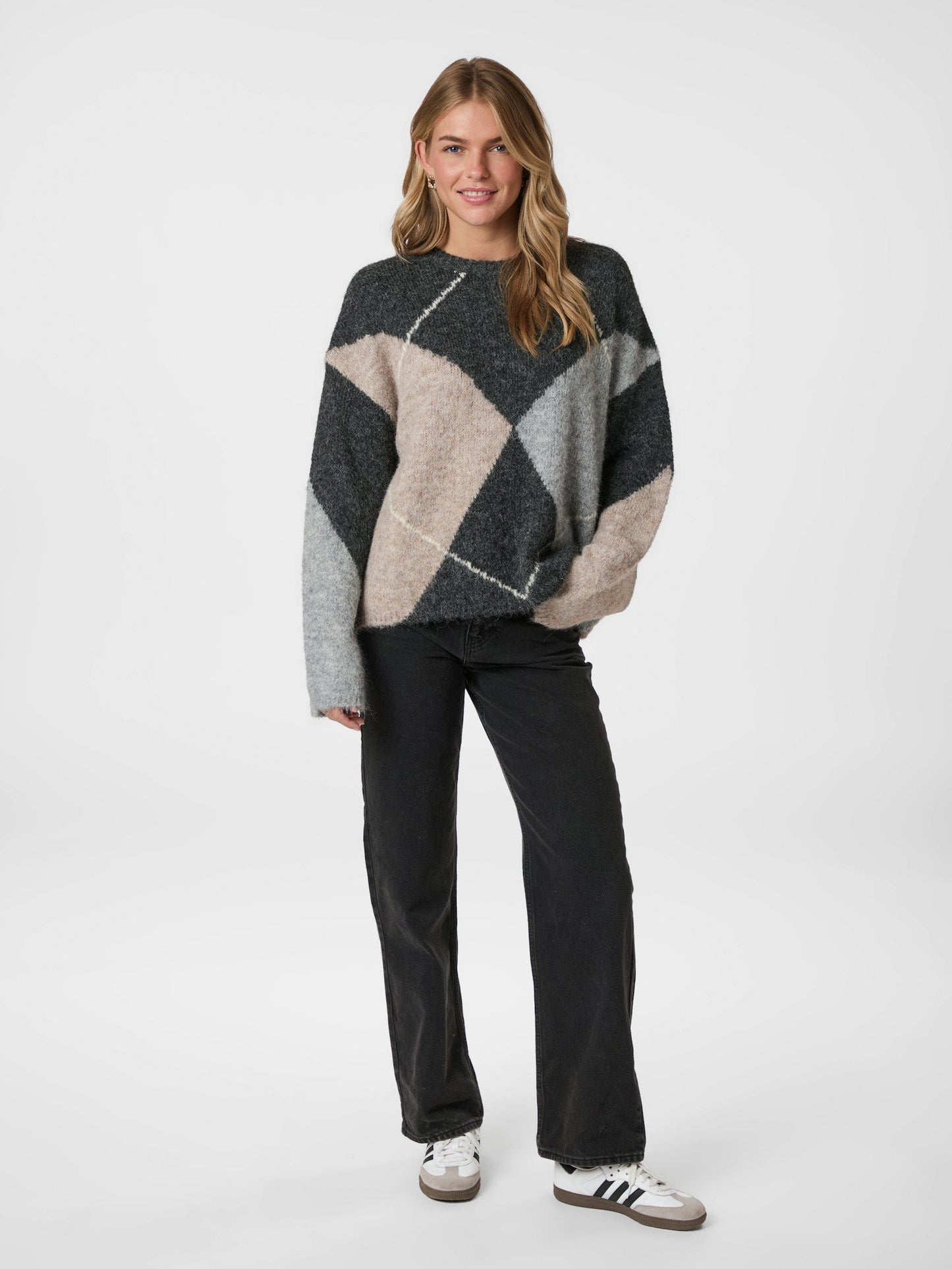 Neo Noir Inga Check Knit Blouse