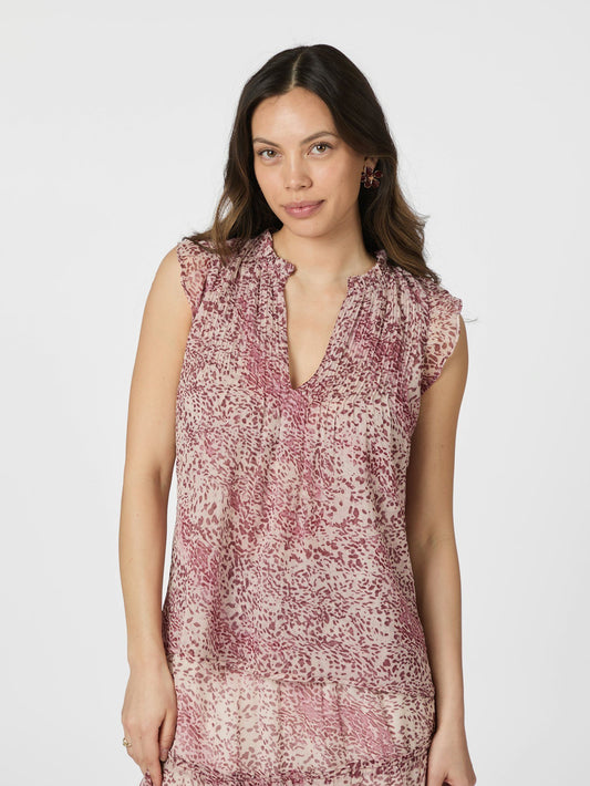 Neo Noir Izar Blur Graphic Top