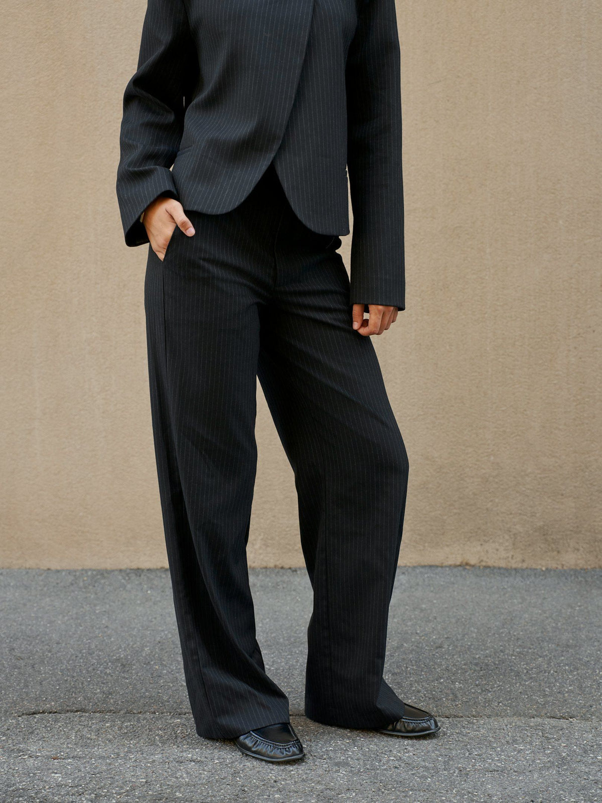 Neo Noir Nathalie Slim Pinstripe Pants