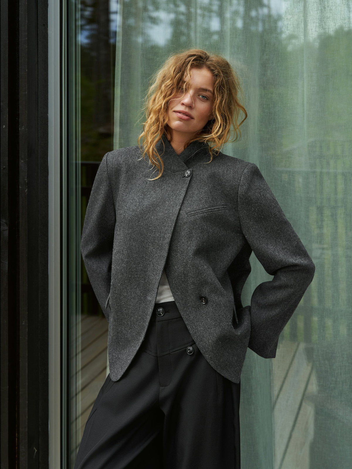 Neo Noir Nerine Twill Blazer