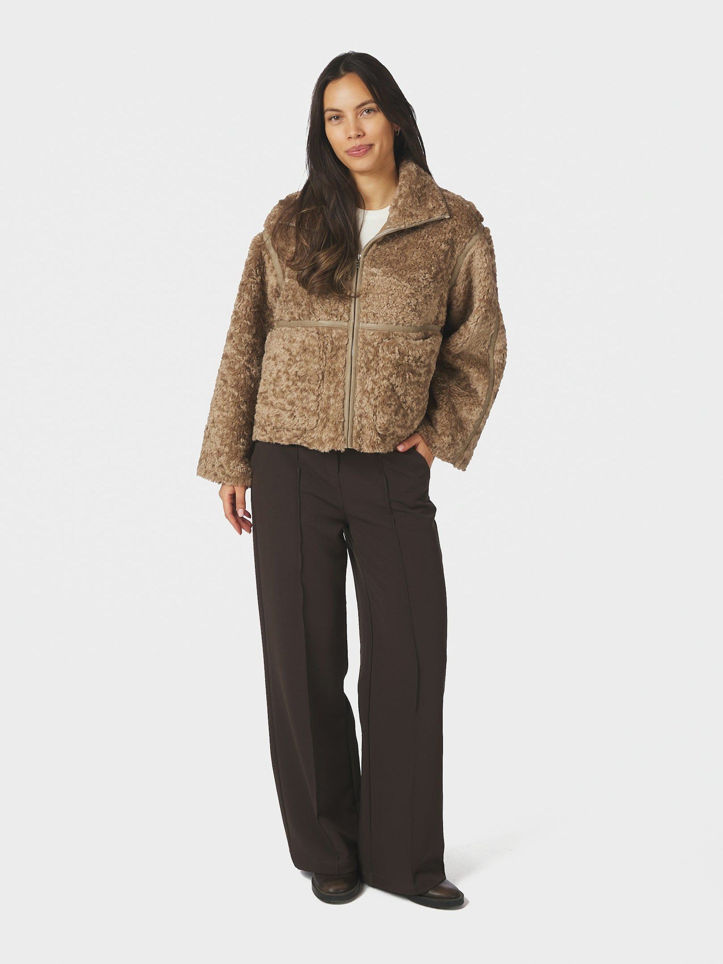 Neo Noir Nida Faux Fur Jacket