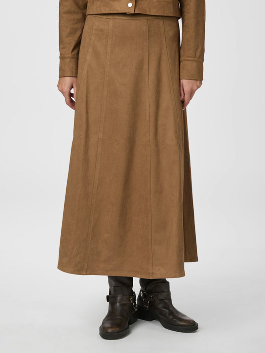 Neo Noir Raya Faux Suede Skirt
