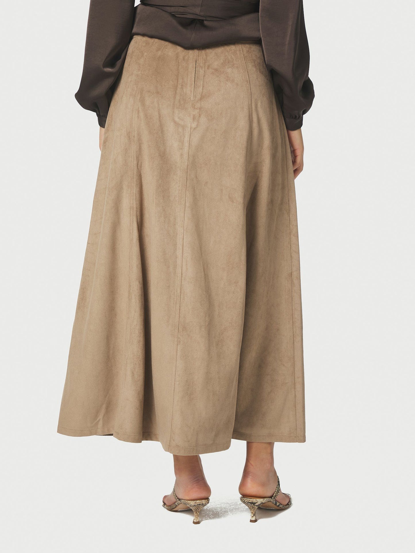 Neo Noir Raya Faux Suede Skirt