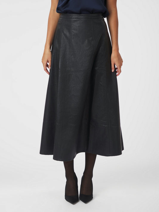 Neo Noir Raya Faux Leather Skirt