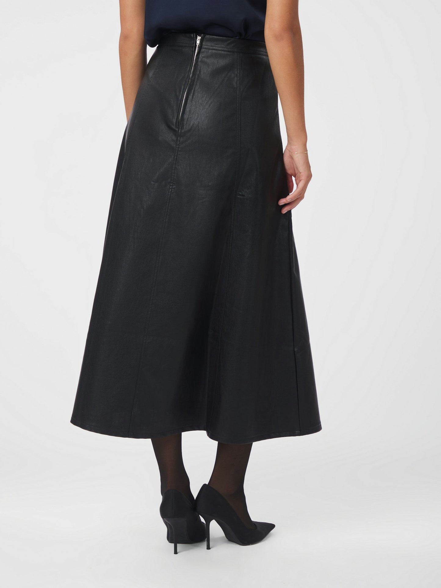 Neo Noir Raya Faux Leather Skirt