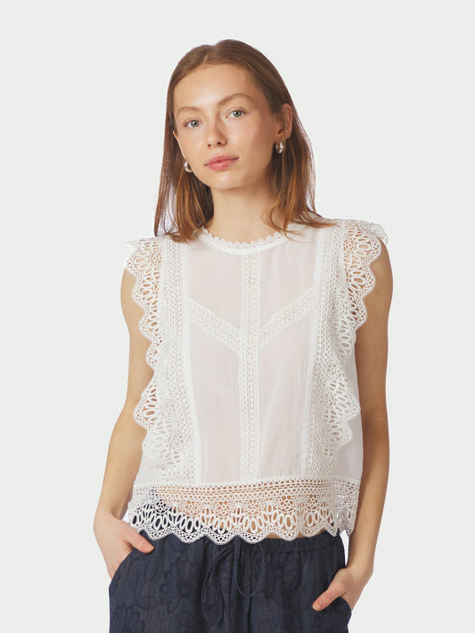 Neo Noir Samia Lace Top