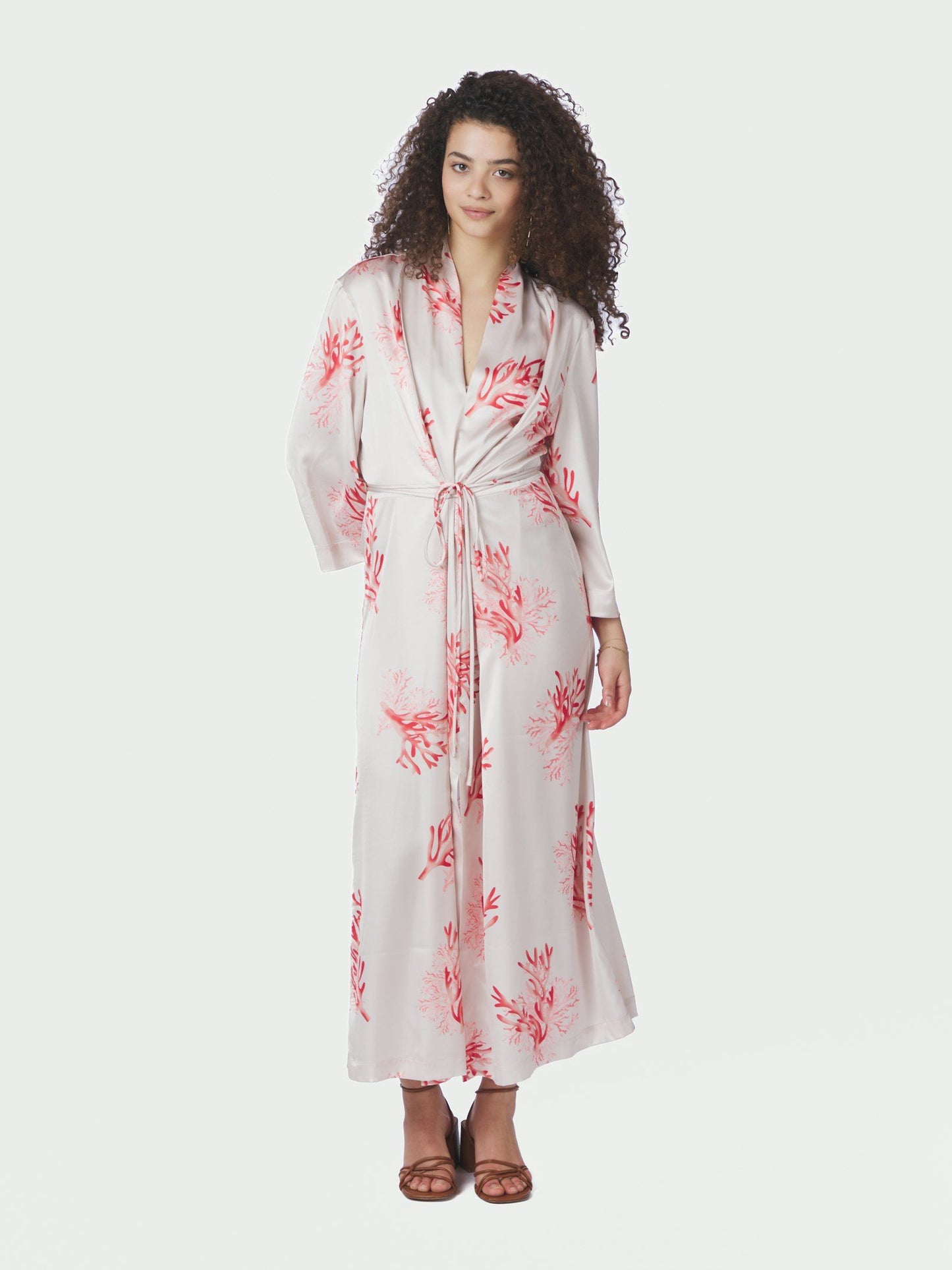 Neo Noir Shane Coral Wrap Dress