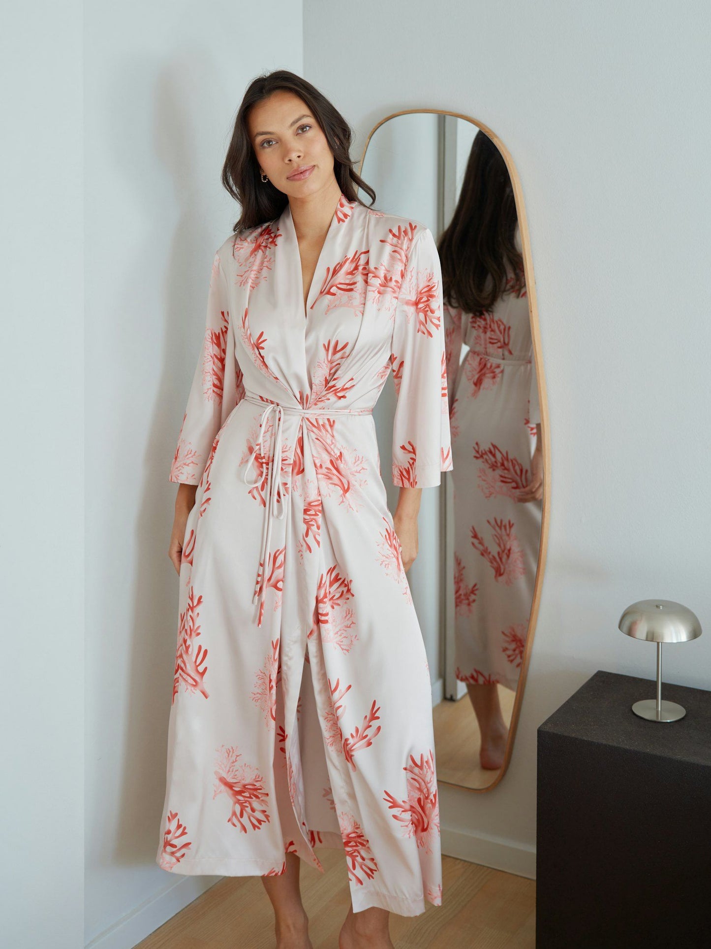 Neo Noir Shane Coral Wrap Dress