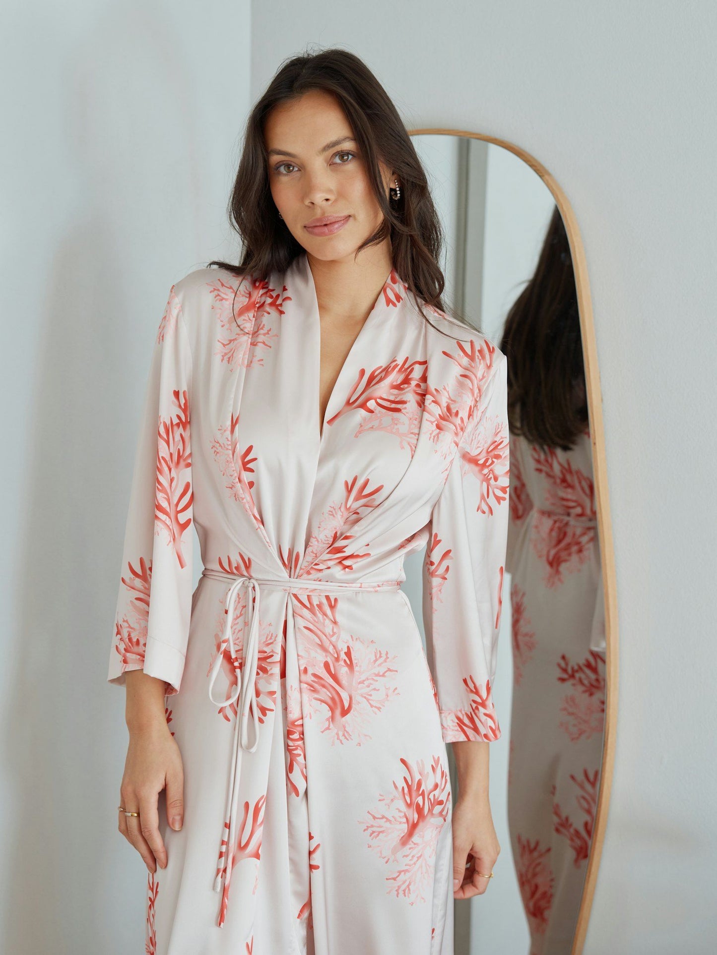 Neo Noir Shane Coral Wrap Dress