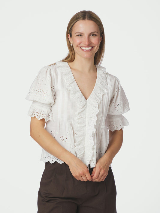 Neo Noir Talise Embroidery Blouse